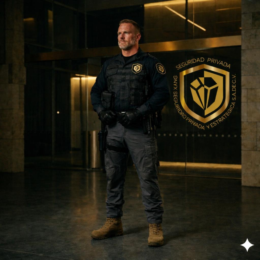 Vigilantes de seguridad ONYX con uniforme homologado completo
